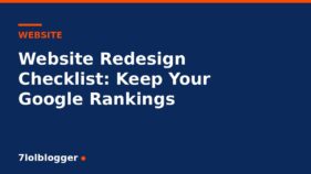website redesign checklist - 7lolblogger article graphic